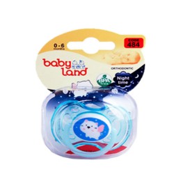 پستانک النا شب تاب ارتودنسی طرح گربه سایز1 قاب کریستالی مدل 484 بی بی لند 